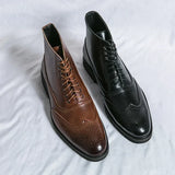 Giovanni Santi Aito Nahka Brogue-saappaat