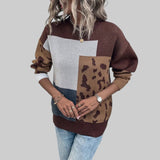 Le Clair - Vintage T-paita leopardskuviolla ja patchwork-täyteaineilla