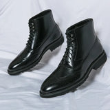 Giovanni Santi Aito Nahka Brogue-saappaat